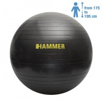 Фитбол (мяч для фитнеса) Hammer Gymnastics Ball 75 cm Anti-Burst System (антиразрыв) 66408