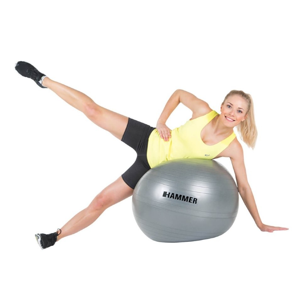 Фитбол (мяч для фитнеса) Hammer Gymnastics Ball 65 cm Anti-Burst System (антиразрыв) 66407