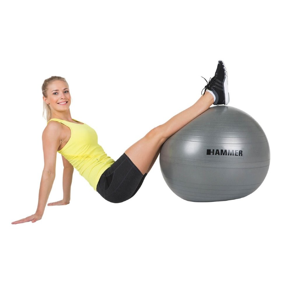 Фитбол (мяч для фитнеса) Hammer Gymnastics Ball 65 cm Anti-Burst System (антиразрыв) 66407