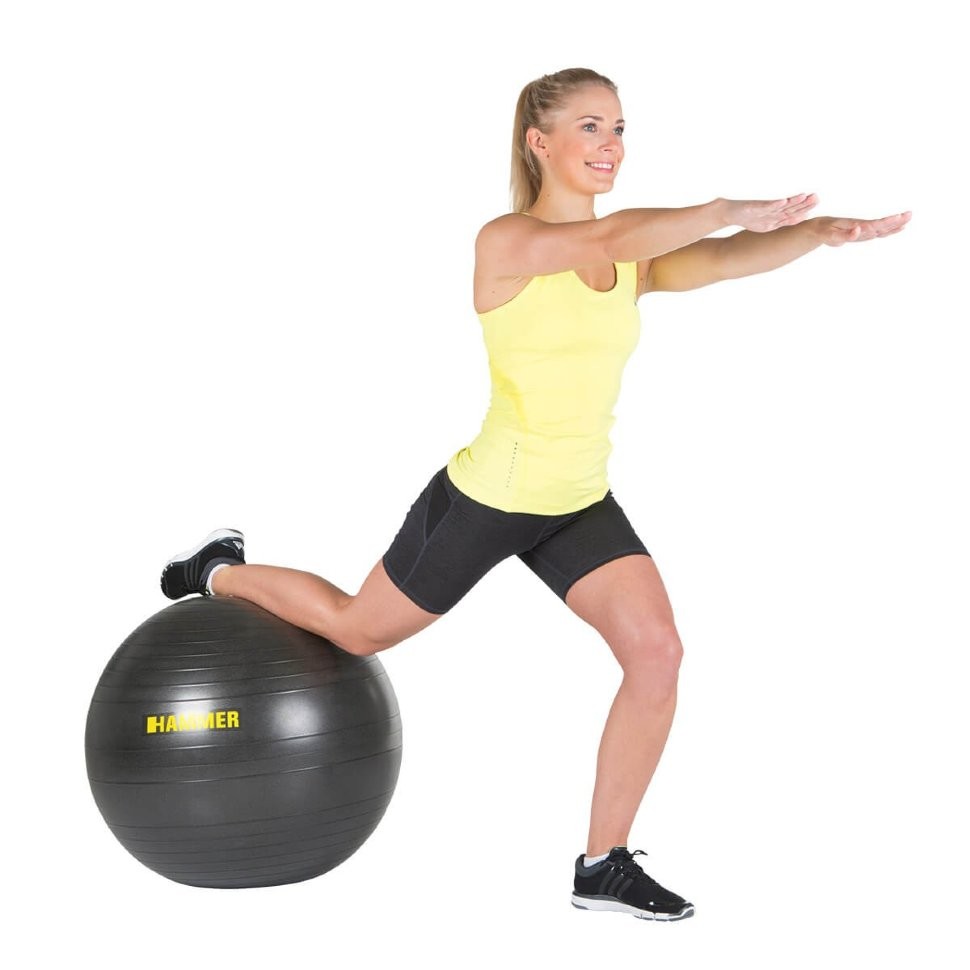 Фитбол (мяч для фитнеса) Hammer Gymnastics Ball 75 cm Anti-Burst System (антиразрыв) 66408