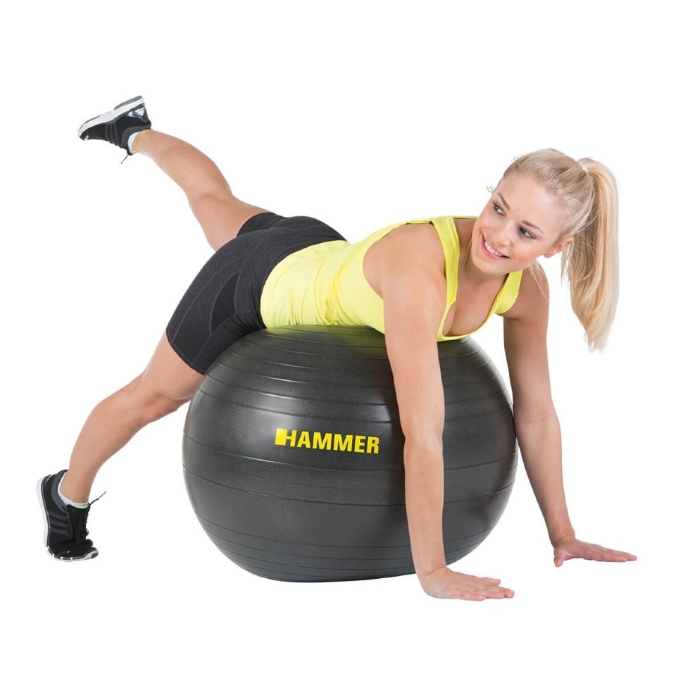 Фитбол (мяч для фитнеса) Hammer Gymnastics Ball 75 cm Anti-Burst System (антиразрыв) 66408