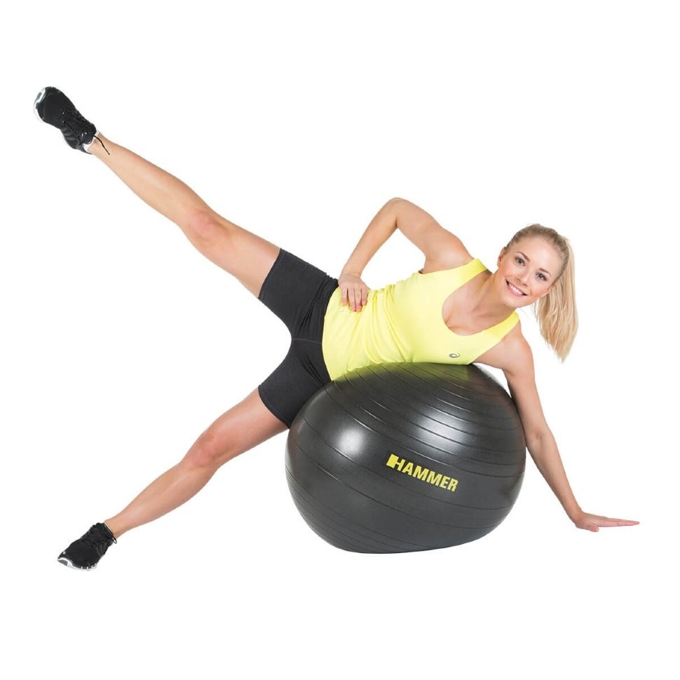 Фитбол (мяч для фитнеса) Hammer Gymnastics Ball 75 cm Anti-Burst System (антиразрыв) 66408