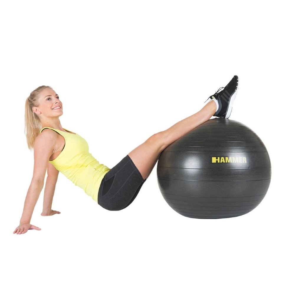 Фитбол (мяч для фитнеса) Hammer Gymnastics Ball 75 cm Anti-Burst System (антиразрыв) 66408