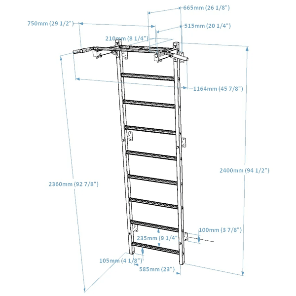 Шведська стінка BenchK 721W