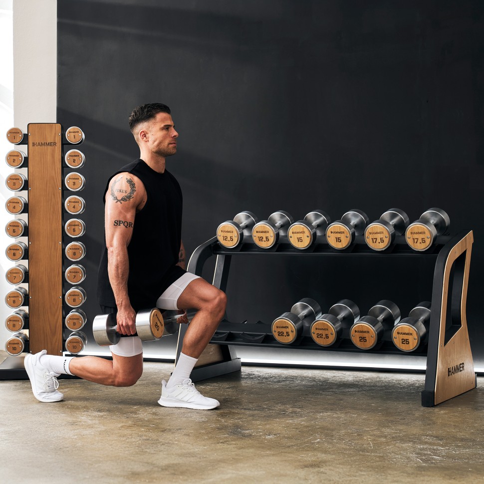 Стійка з гантелями 12,5 - 25 кг Hammer Exclusive 17398