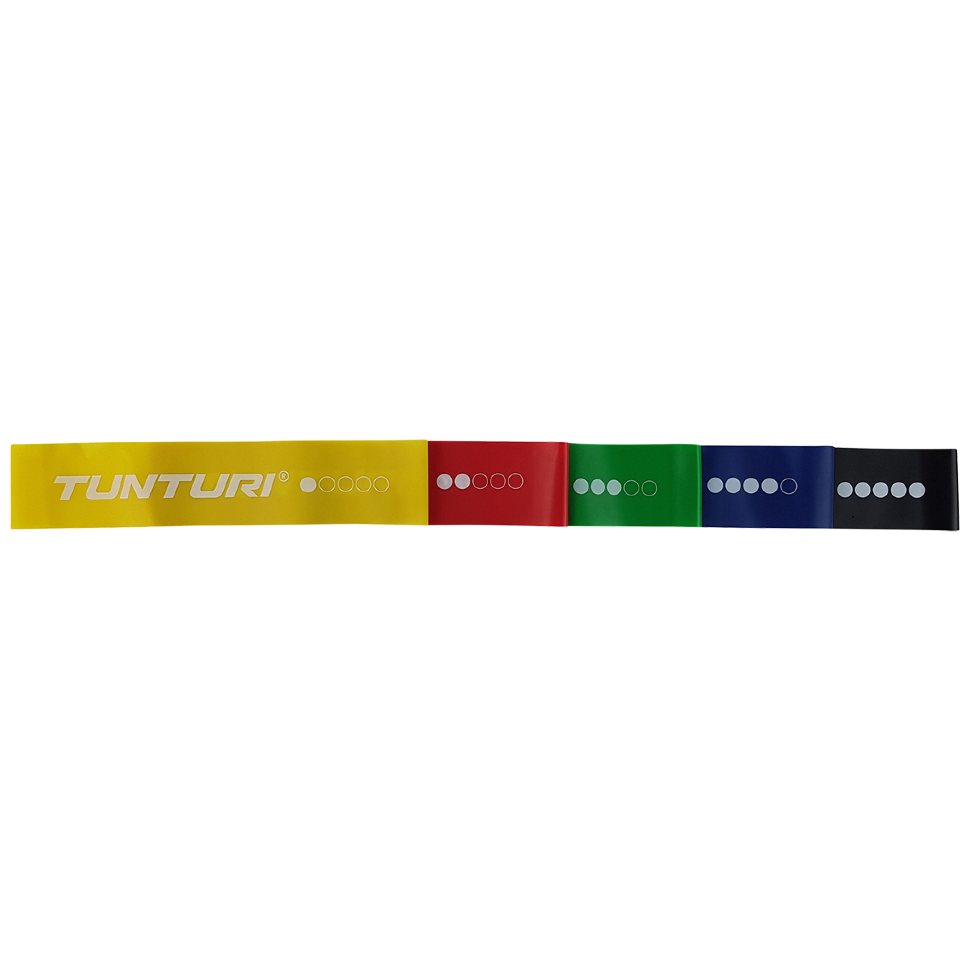 Набор из 5 эластичных мини-лент Tunturi Mini Resistance Band Set 14TUSYO040