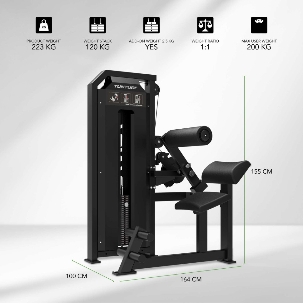 Тренажер прес / спина Tunturi Platinum V 25PVS24000